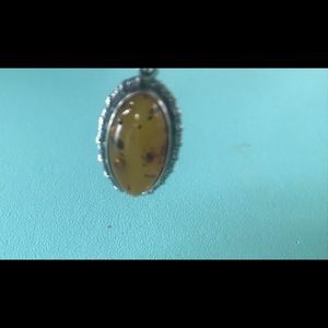 Amber earrings in STS